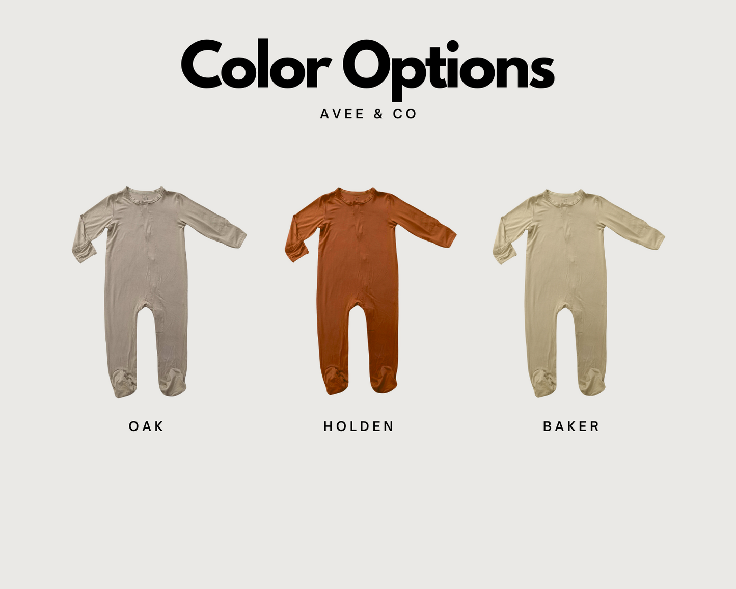Bamboo Baby Pajamas - Quick Magnetic Fastener Sleeper in Oak (0-24 Months)