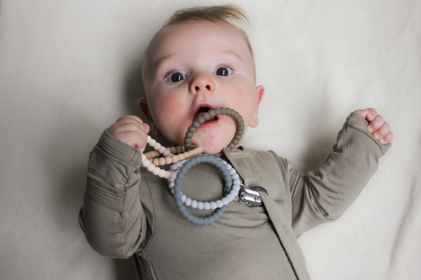 Silicone Teether Rings with Clip