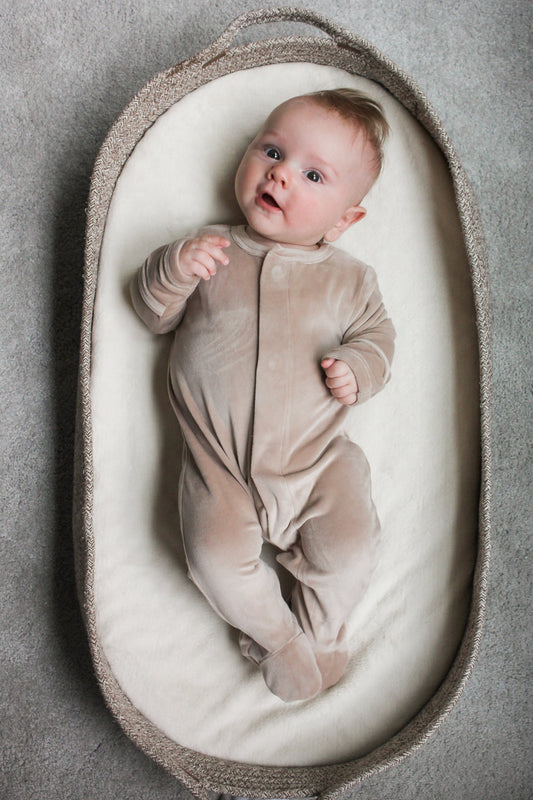 Fleece Footie Baby Pajamas - Quick Magnetic Fastener Sleeper (0-24 Months)